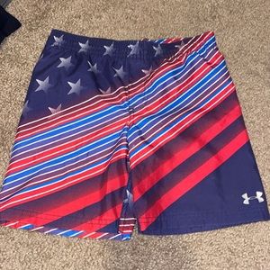 Boys American Flag Swim Shorts Under Armour